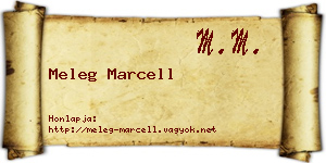 Meleg Marcell névjegykártya